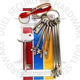 Fire Brigade Products SET9FOB-RK Set of 9 Genuine Fire Brigade Keys ...