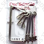 Fire Brigade Products Set of 6 FB KEYS with Standard Drop Key