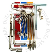 Fire Brigade Products SET13FOB Set of 9 Genuine Fire Brigade Keys DK1 DK2 TK FCK Keys With Security Fob Pack of 1