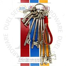 Fire Brigade Products SET9FOB Set of 9 Genuine Fire Brigade Keys With Security Fob - Comprises one of each Key Pack of 1