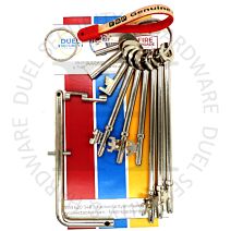 Fire Brigade Products SET9FOB-DK1 Set of 9 Genuine Fire Brigade Keys Standard DK1 Drop Key With Security Fob Pack of 1