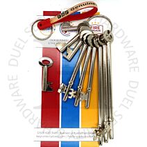Fire Brigade Products SET9FOB-FCK Set of 9 Genuine Fire Brigade Keys Forestry Commission Key With Security Fob Pack of 1