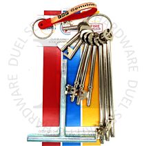 Fire Brigade Products SET9FOB-TK Set of 9 Genuine Fire Brigade Keys TK Tee Key With Security Fob Pack of 1