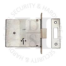 Fire Brigade Products FB1M-SS Fire Brigade Mortice Deadlock Satin Stainless Faceplate- No Keys 