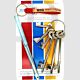 Fire Brigade Products SET6FOB-CSK1 Set of 6 Genuine Fire Brigade Keys Crescent Spoon Key With Security Fob Pack of 1