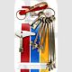 Fire Brigade Products SET9FOB-MBK Set of 9 Genuine Fire Brigade Keys Meter Box Key With Security Fob Pack of 1